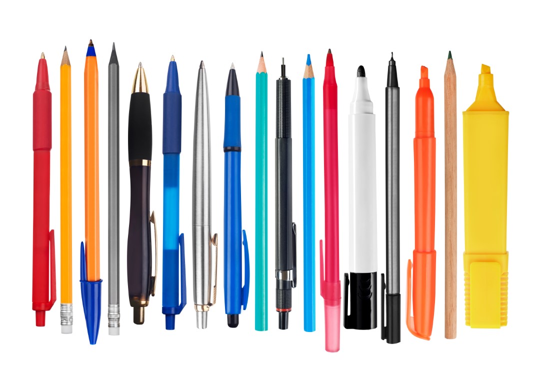 stylos crayons et surligneurs